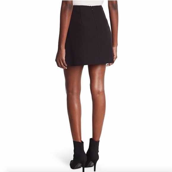 MILLY Cady Pearl Embroidered Mini Skirt In Black/ecru - Picture 3 of 6